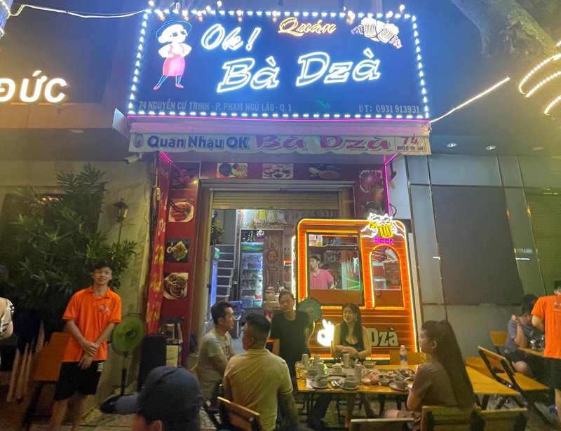 Quán nhậu quận 1 - Ok Bà Dzà.